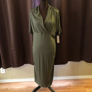 Liz Lange maternity dress green size XL NWT